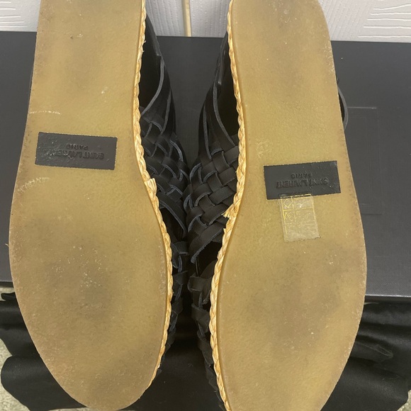 Saint Laurent raffia and leather fisherman sandals - Picture 5 of 9